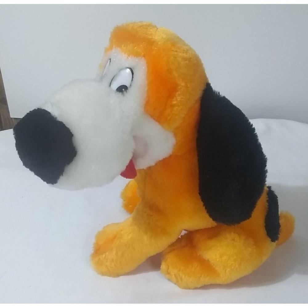 Plush Stuffed Puppy Dog Liberty Carnival Toy Orange Black 9 Inch Vintage‎ 1992